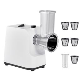 Electric Cheese Grater Salad Maker, 200W Salad Shooter, Electric Vegetable Slicer Shredder Chopper for Fruits with 5 Attachments