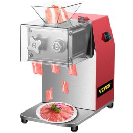 Commercial Meat Cutting Machine, 551 Lbs/H 850W Meat Shredding Machine, 3.5mm Blade Electric Meat Cutter, Stainless Steel Restaurant Food Cutter