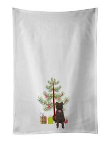 NEW Pit Bull Brindle #1 Christmas Kitchen Towel Set of 2 White Dish Towels Decorative Bathroom Hand towel for Hand, Face, Hair, Yoga, Tea, Dishcl