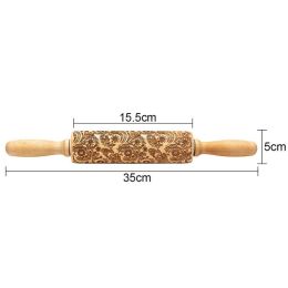 Rolling Pin Christmas Embossing (Option: B 35CM)