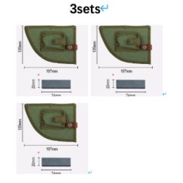 Stainless Steel Meat Cleaver Chef's Knife Cleaver (Option: Sheath stone 3 sets)