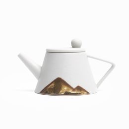 Teapot Ceramic Single Pot Underglaze Color Set Japanese Household Teapot (Option: White)