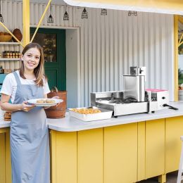Commercial Automatic Donuts Making Machine Doughnut Maker 4 Rows 240 PCS/H (Option: Silver)